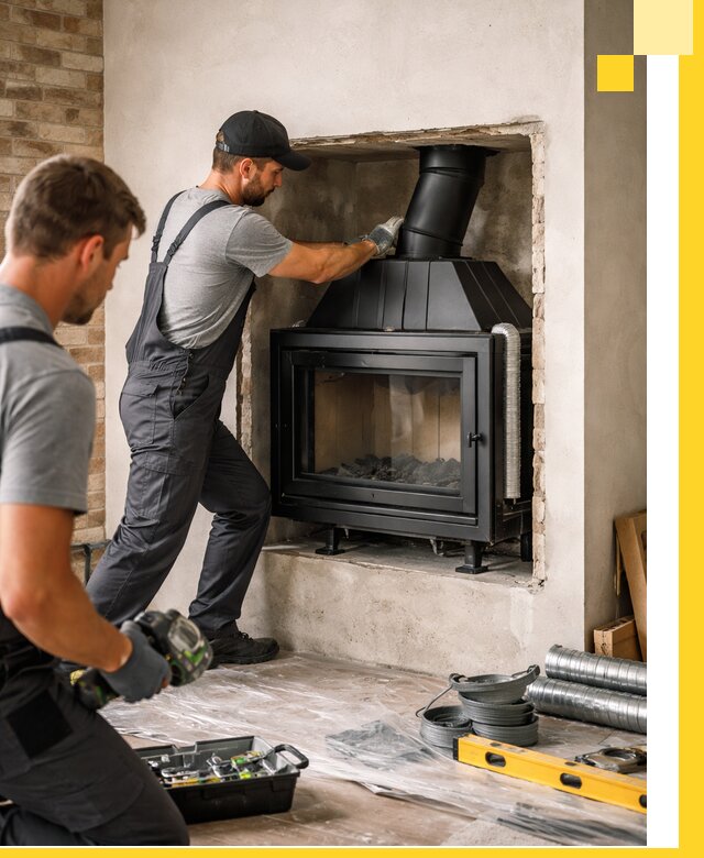 Установка каминных топок в Дальнереченске: монтаж, подключение
