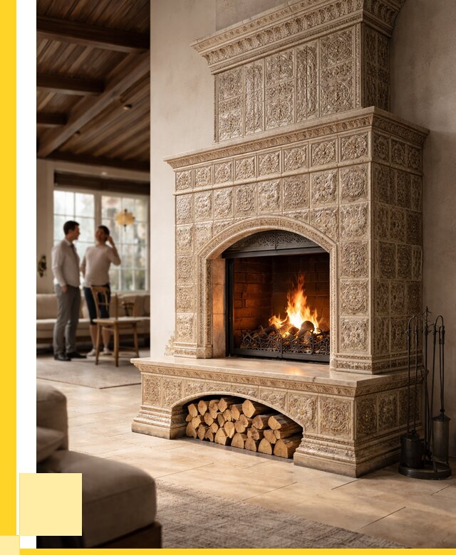 Купить изразцовый камин в Дальнереченске от 254750 р. | ЭриданДлн