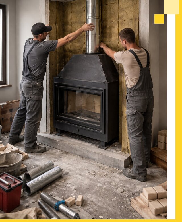 Изготовление и монтаж закрытых каминов в Дальнереченске под ключ