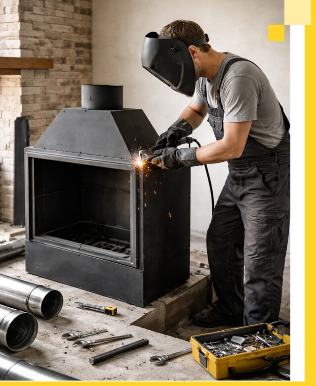 Продажа и установка металлических каминов в Дальнереченске под ключ