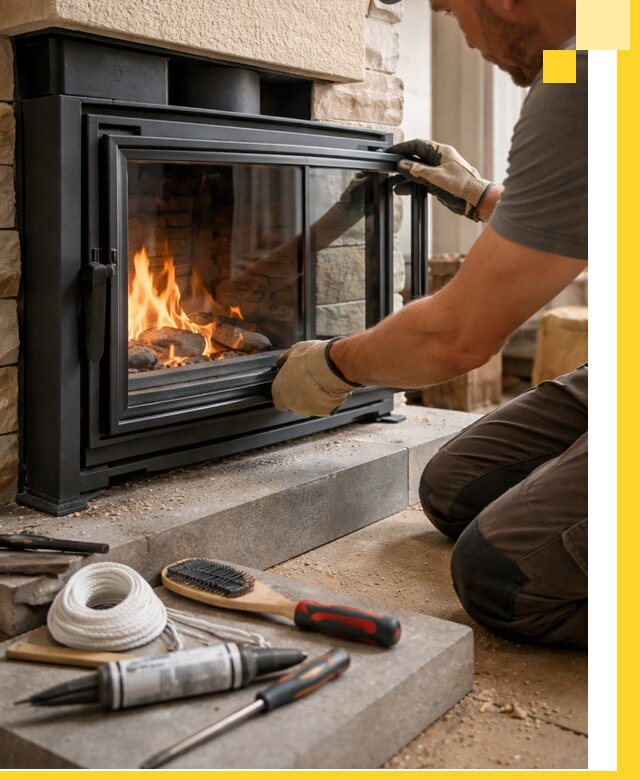 Производство, монтаж и доставка каминов со стеклом в Дальнереченске