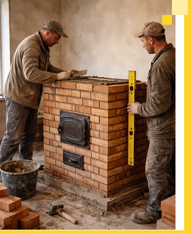 Отопительные печи под ключ в Дальнереченске, установка и сборка