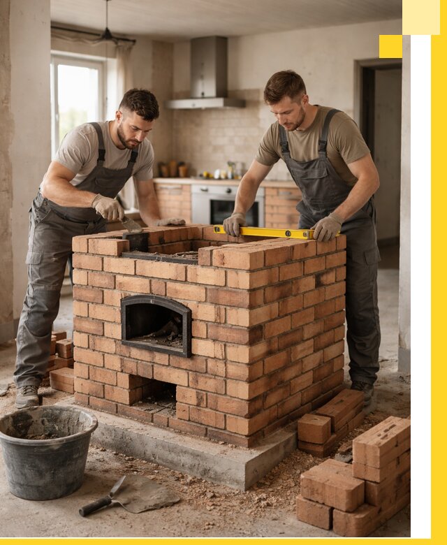 Установка и монтаж печей в частном доме в Дальнереченске под ключ