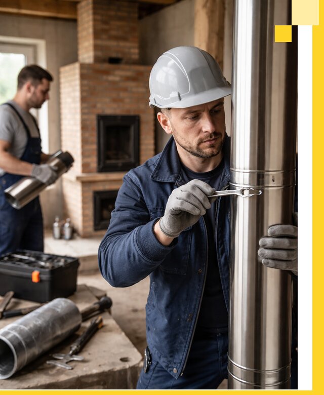 Профессиональный монтаж дымоходов для печей в Дальнереченске