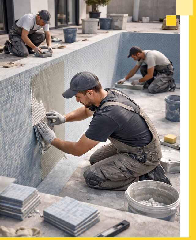 Облицовка бассейнов в Дальнереченске плитка мозаика гидроизоляция