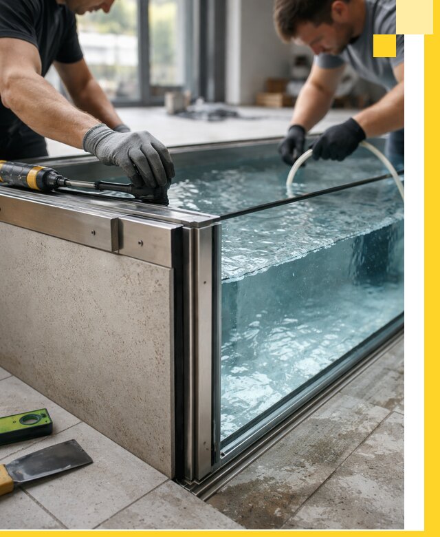 Проектирование и монтаж стеклянных бассейнов в Дальнереченске