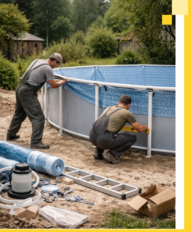 Установка и монтаж каркасных бассейнов в Дальнереченске под ключ