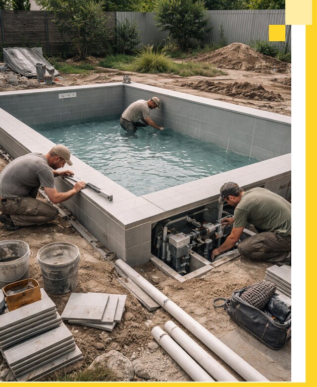 Строительство и монтаж бассейнов для дачи под ключ в Дальнереченске