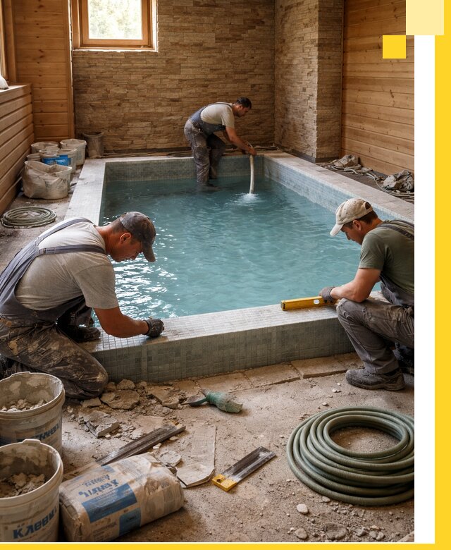 Проектирование и строительство бассейнов для бани в Дальнереченске