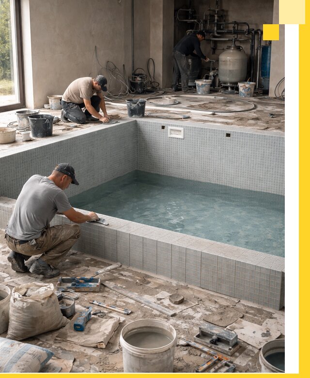 Строительство и монтаж бассейнов в помещении в Дальнереченске