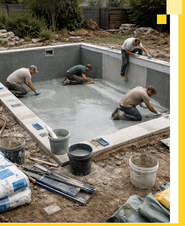 Изготовление и монтаж чаши бассейна под ключ в Дальнереченске