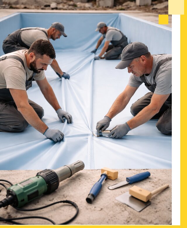 ПВХ пленка для бассейнов с монтажом и гарантией в Дальнереченске