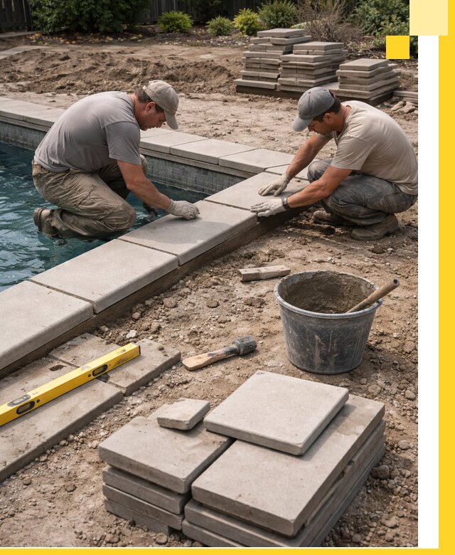 Установка и изготовление копингового камня для бассейнов в Дальнереченске