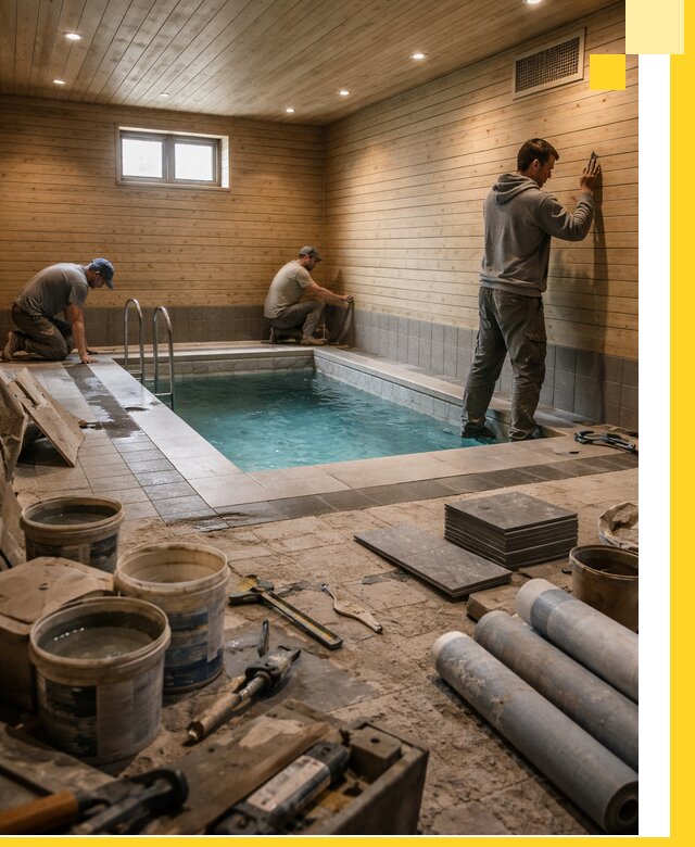 Строительство бани с бассейном и сауной под ключ в Дальнереченске