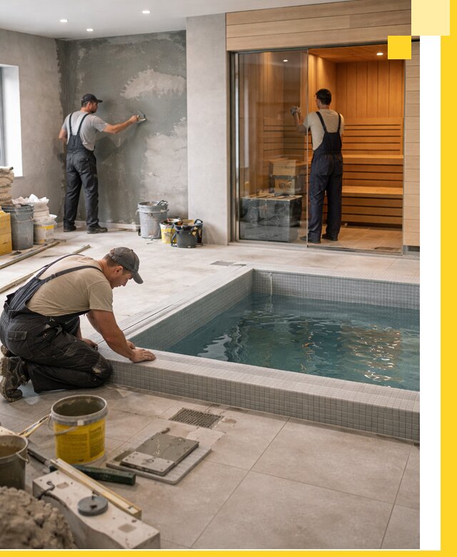 Проектирование и строительство сауны с бассейном в Дальнереченске