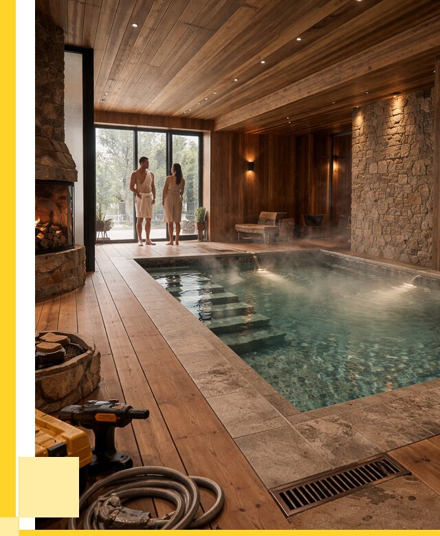 Проекты бань с бассейном под ключ в Дальнереченске от 76425 р., ЭриданДлн