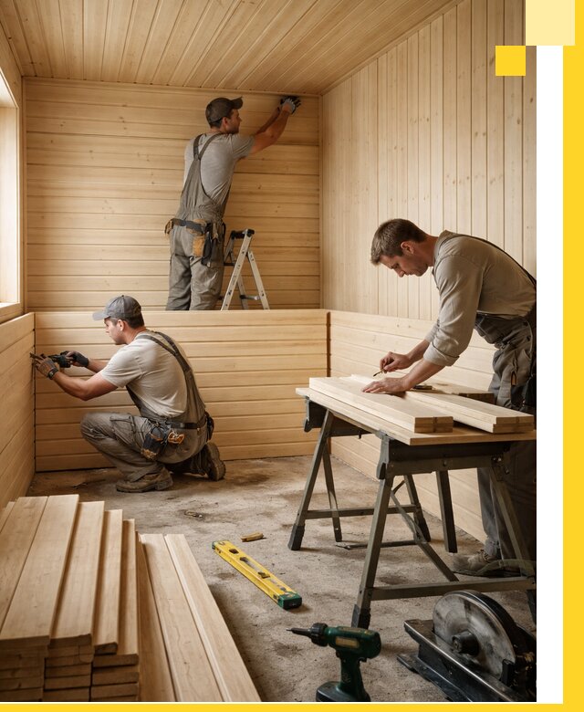 Обшивка саун в Дальнереченске из натуральной древесины под ключ