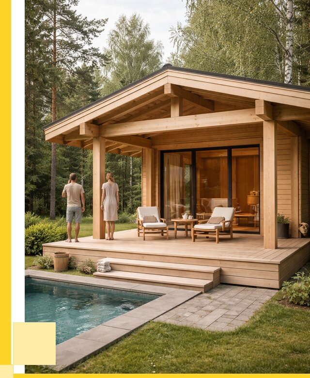 Бани с террасой под ключ в Дальнереченске от 611400 р. | ЭриданДлн