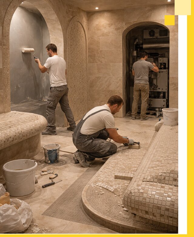 Строительство бани с хамамом и бассейном под ключ в Дальнереченске