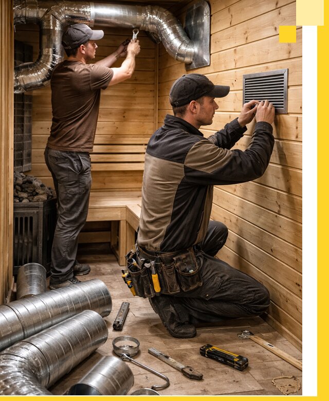 Проектирование и монтаж вентиляции бани в Дальнереченске под ключ