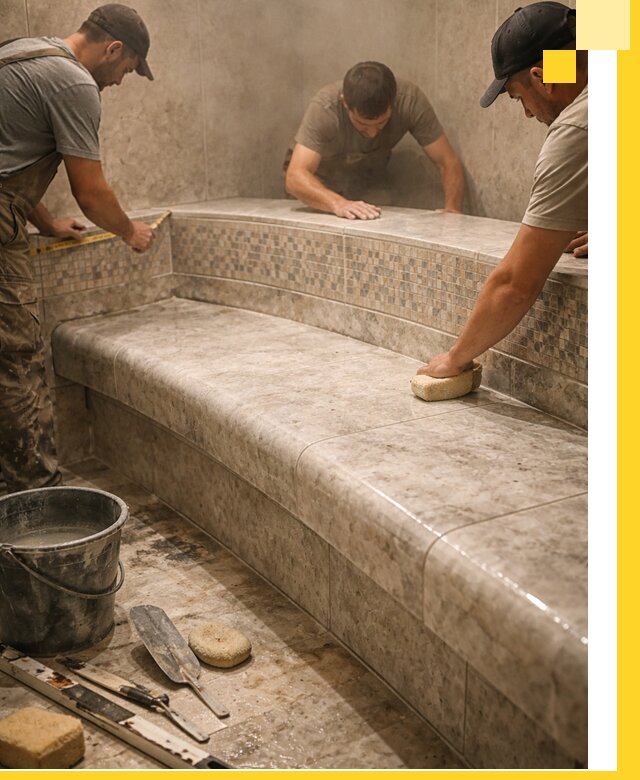 Изготовление и установка сидений для хамама в Дальнереченске